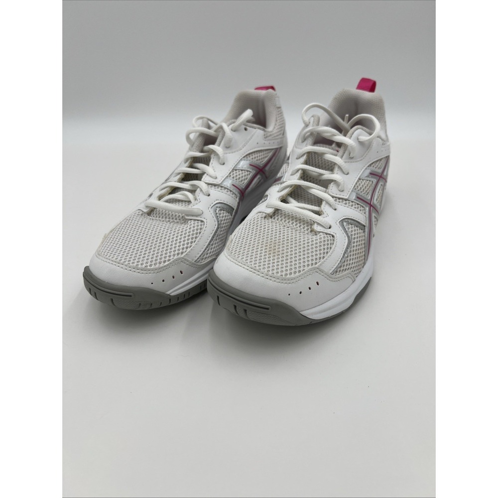 Asics Gel-Acclaim Womens 10 White Pink Silver Training Shoes Sneakers S579N